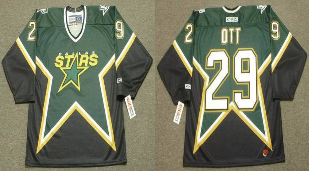 2019 Men Dallas Stars 29 Ott Black CCM NHL jerseys